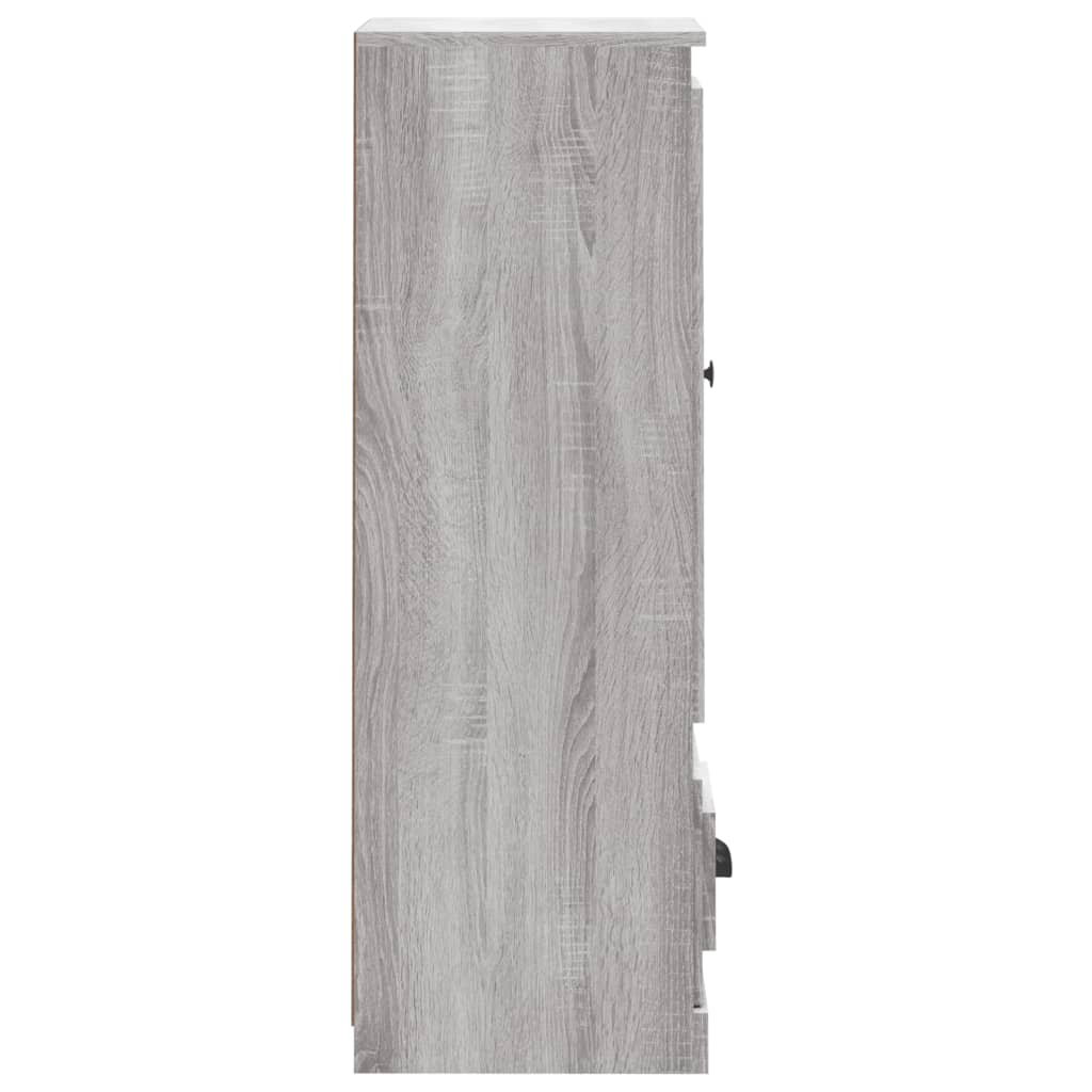 Hoge Kast 36X35,5X103,5 Cm Bewerkt Hout Grijs Sonoma Eikenkleur