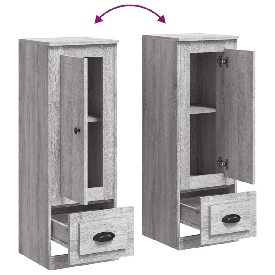 Hoge Kast 36X35,5X103,5 Cm Bewerkt Hout Grijs Sonoma Eikenkleur