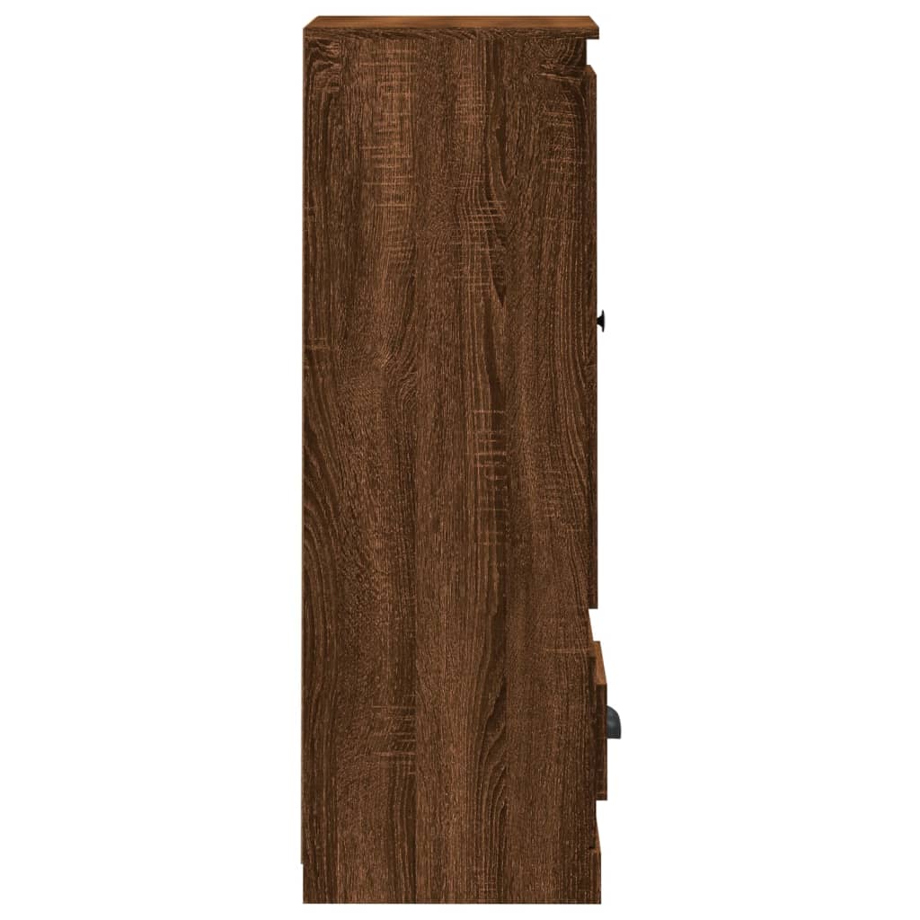 Hoge Kast 36X35,5X103,5 Cm Bewerkt Hout Bruin Eikenkleur