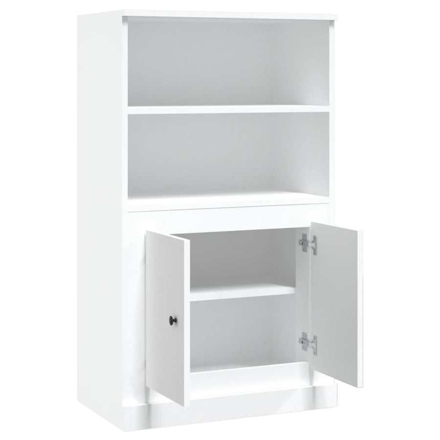 Hoge Kast 60X35,5X103,5 Cm Bewerkt Hout Wit