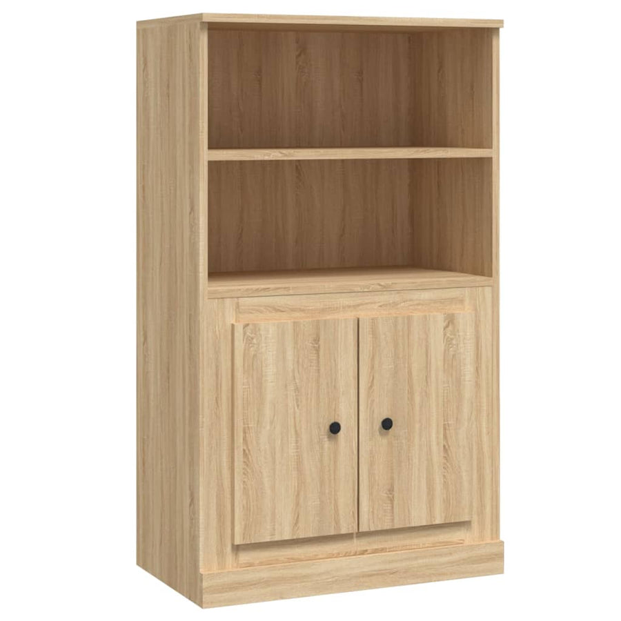 Hoge Kast 60X35,5X103,5 Cm Bewerkt Hout Sonoma Eikenkleurig