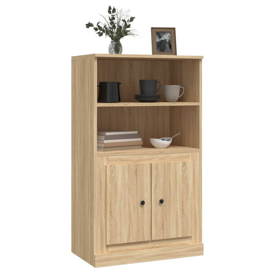 Hoge Kast 60X35,5X103,5 Cm Bewerkt Hout Sonoma Eikenkleurig