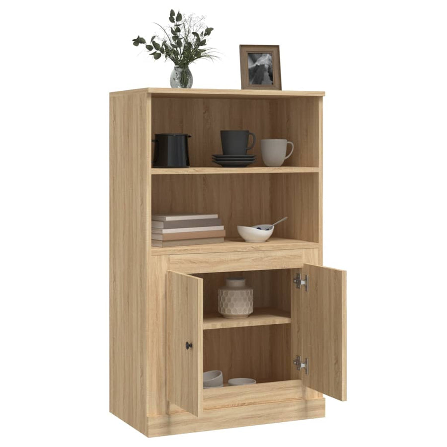 Hoge Kast 60X35,5X103,5 Cm Bewerkt Hout Sonoma Eikenkleurig