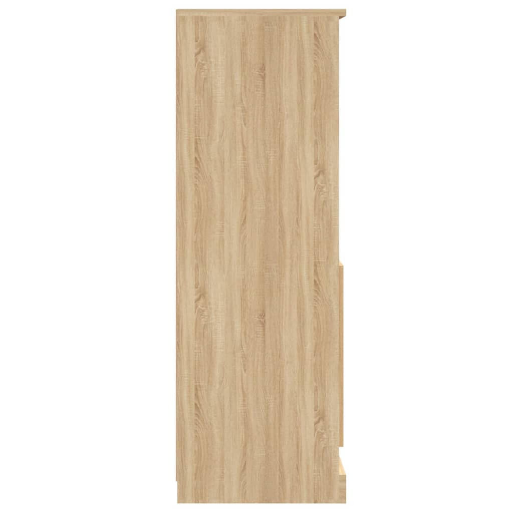 Hoge Kast 60X35,5X103,5 Cm Bewerkt Hout Sonoma Eikenkleurig