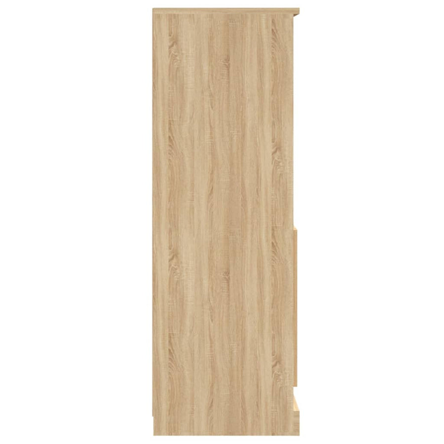 Hoge Kast 60X35,5X103,5 Cm Bewerkt Hout Sonoma Eikenkleurig