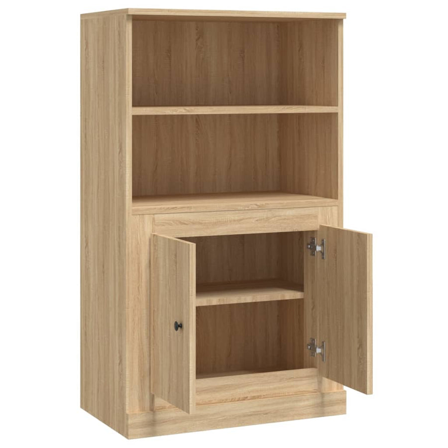 Hoge Kast 60X35,5X103,5 Cm Bewerkt Hout Sonoma Eikenkleurig