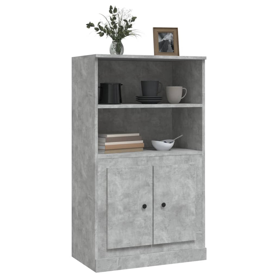 Hoge Kast 60X35,5X103,5 Cm Bewerkt Hout Betongrijs