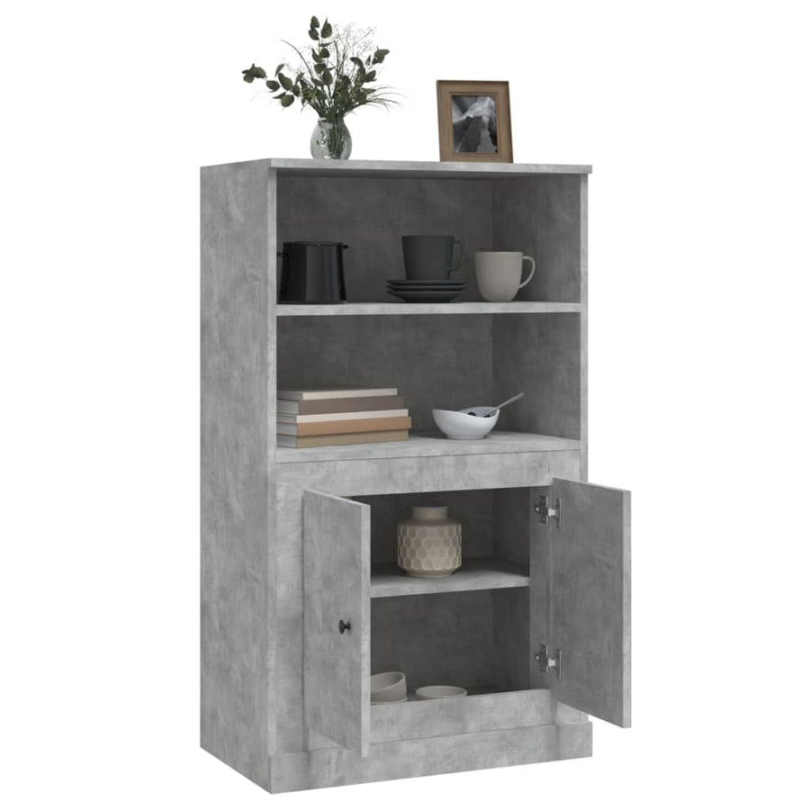 Hoge Kast 60X35,5X103,5 Cm Bewerkt Hout Betongrijs