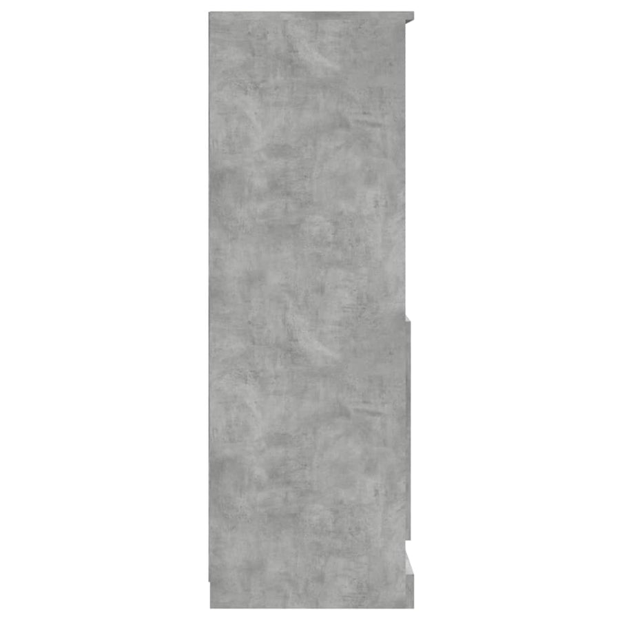 Hoge Kast 60X35,5X103,5 Cm Bewerkt Hout Betongrijs