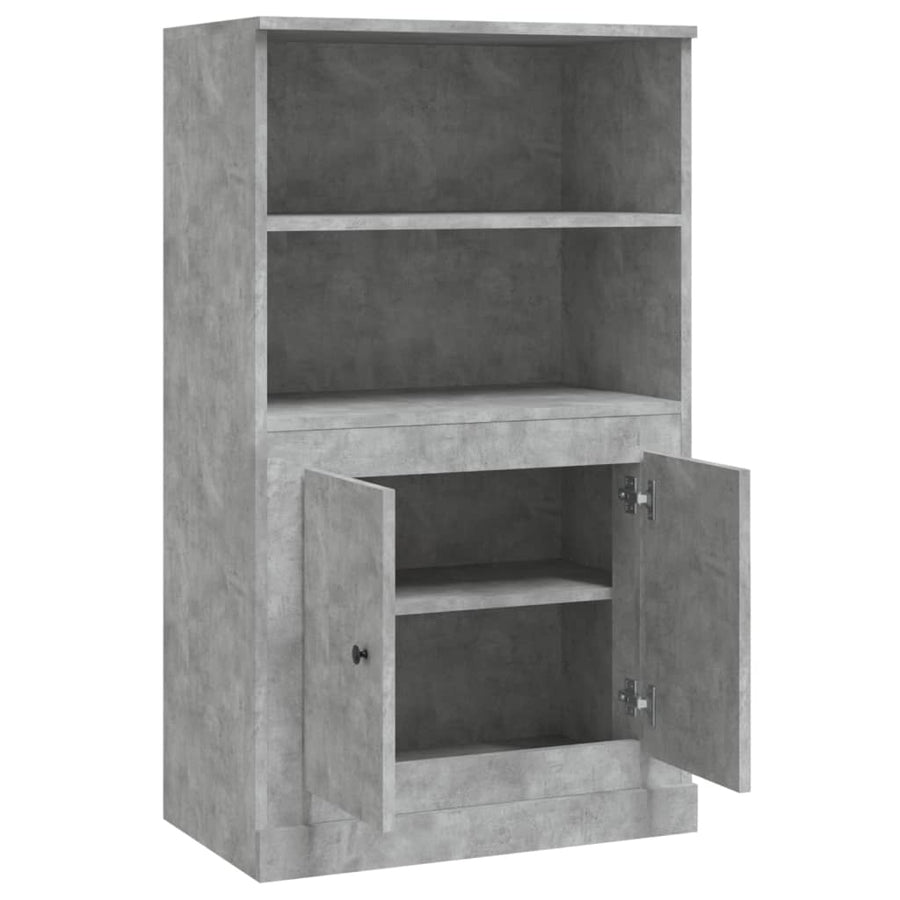 Hoge Kast 60X35,5X103,5 Cm Bewerkt Hout Betongrijs