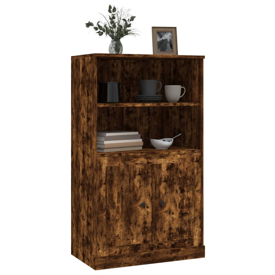Hoge Kast 60X35,5X103,5 Cm Bewerkt Hout Gerookt Eikenkleurig