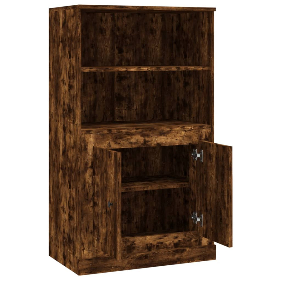 Hoge Kast 60X35,5X103,5 Cm Bewerkt Hout Gerookt Eikenkleurig