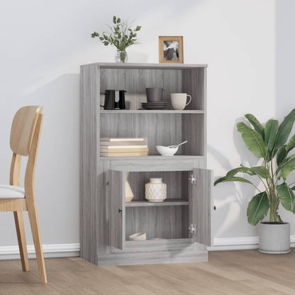 Hoge Kast 60X35,5X103,5 Cm Bewerkt Hout Grijs Sonoma Eikenkleur