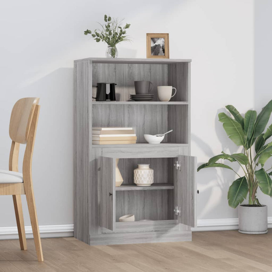 Hoge Kast 60X35,5X103,5 Cm Bewerkt Hout Grijs Sonoma Eikenkleur