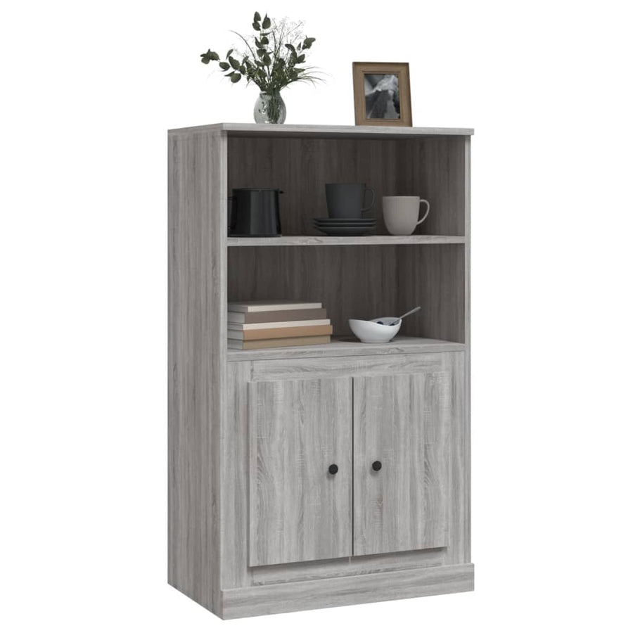 Hoge Kast 60X35,5X103,5 Cm Bewerkt Hout Grijs Sonoma Eikenkleur