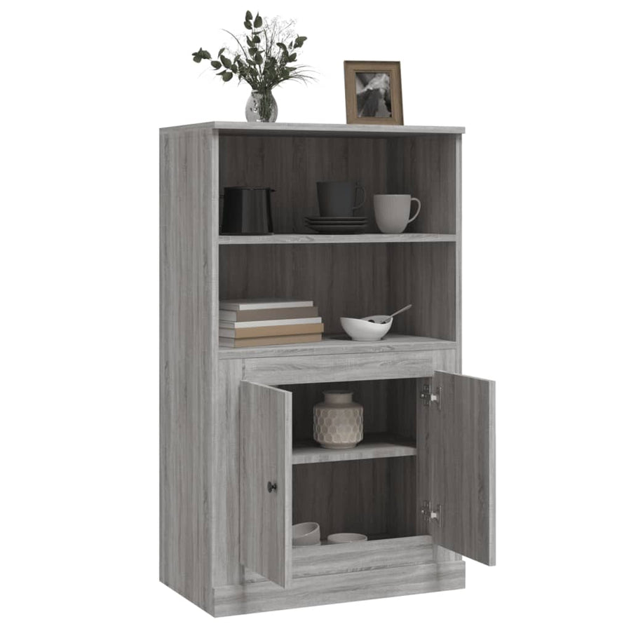 Hoge Kast 60X35,5X103,5 Cm Bewerkt Hout Grijs Sonoma Eikenkleur