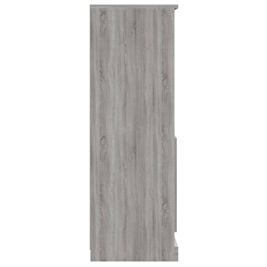 Hoge Kast 60X35,5X103,5 Cm Bewerkt Hout Grijs Sonoma Eikenkleur