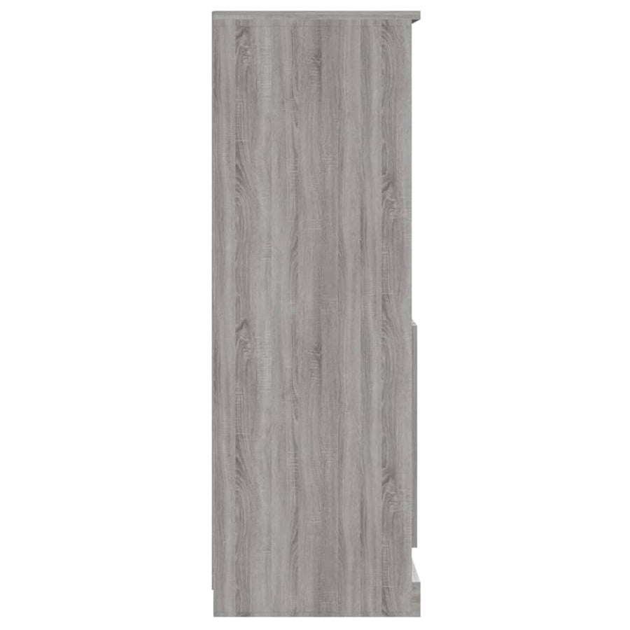 Hoge Kast 60X35,5X103,5 Cm Bewerkt Hout Grijs Sonoma Eikenkleur