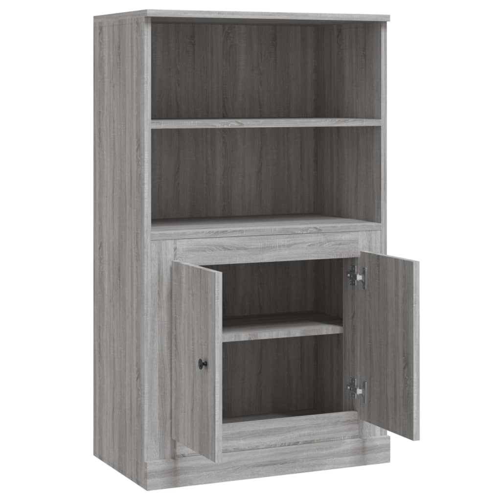 Hoge Kast 60X35,5X103,5 Cm Bewerkt Hout Grijs Sonoma Eikenkleur