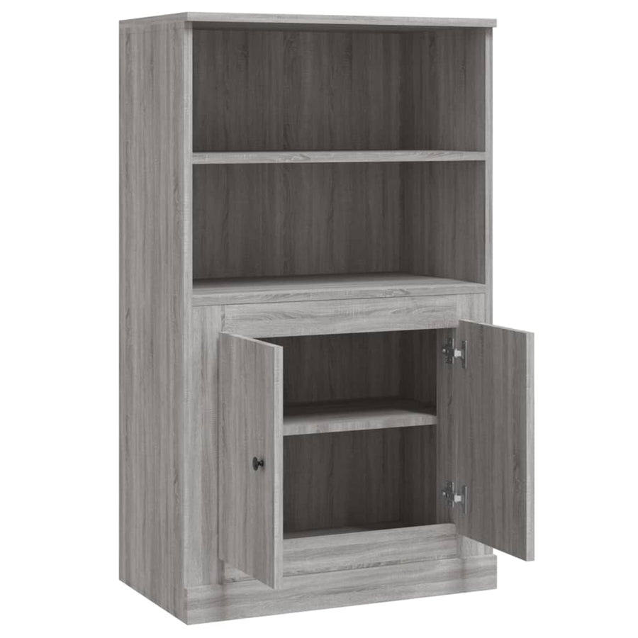 Hoge Kast 60X35,5X103,5 Cm Bewerkt Hout Grijs Sonoma Eikenkleur