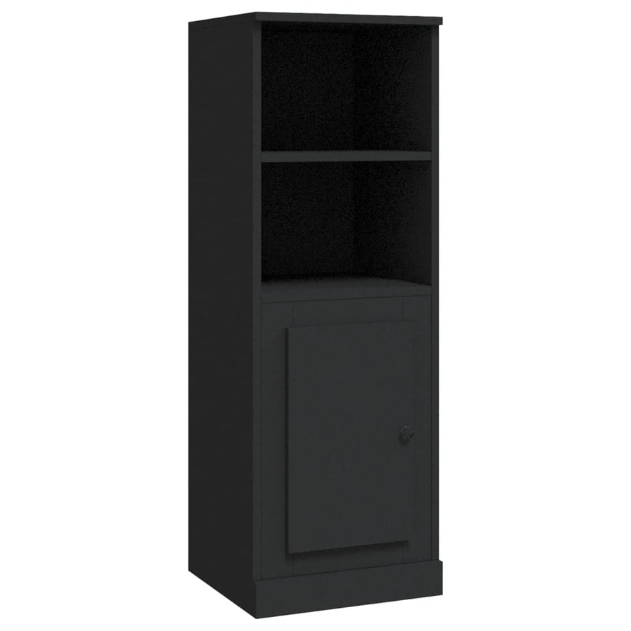 Hoge Kast 36X35,5X103,5 Cm Bewerkt Hout Zwart