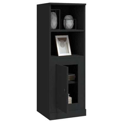Hoge Kast 36X35,5X103,5 Cm Bewerkt Hout Zwart