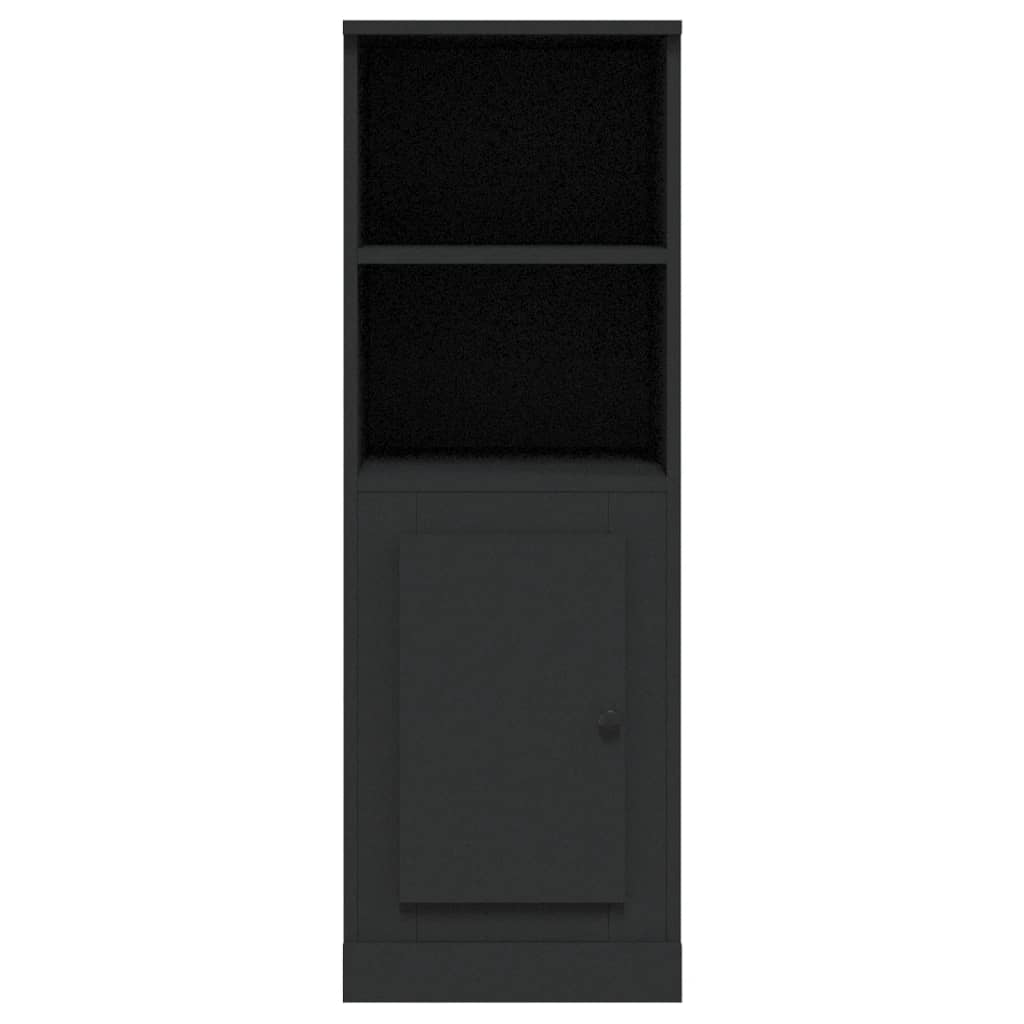 Hoge Kast 36X35,5X103,5 Cm Bewerkt Hout Zwart