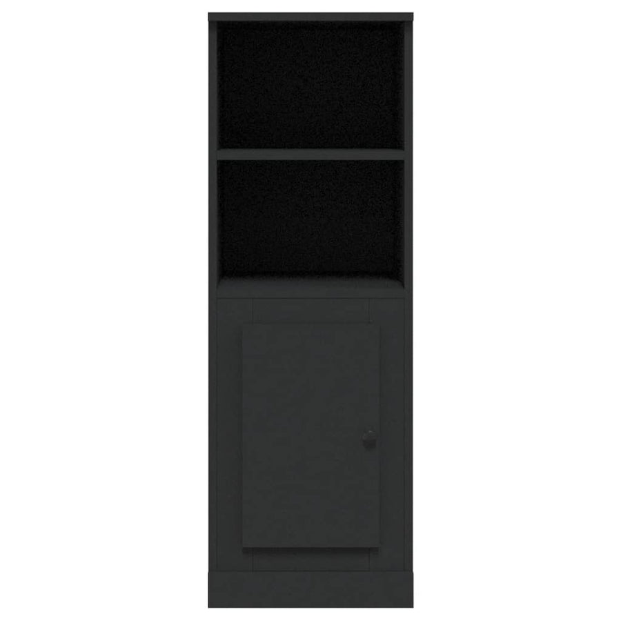 Hoge Kast 36X35,5X103,5 Cm Bewerkt Hout Zwart