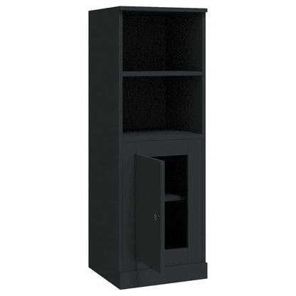 Hoge Kast 36X35,5X103,5 Cm Bewerkt Hout Zwart