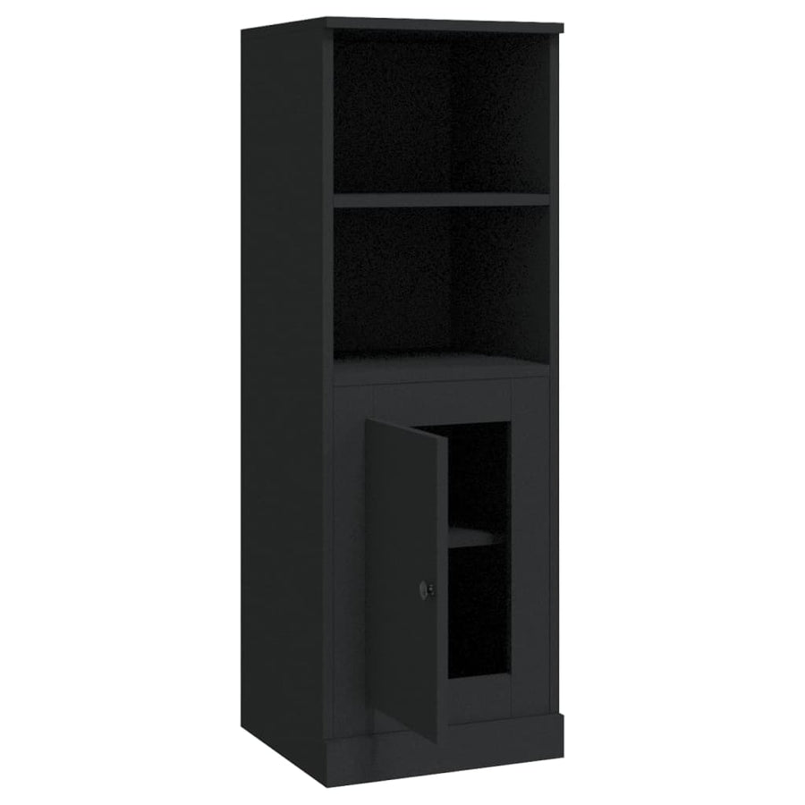 Hoge Kast 36X35,5X103,5 Cm Bewerkt Hout Zwart