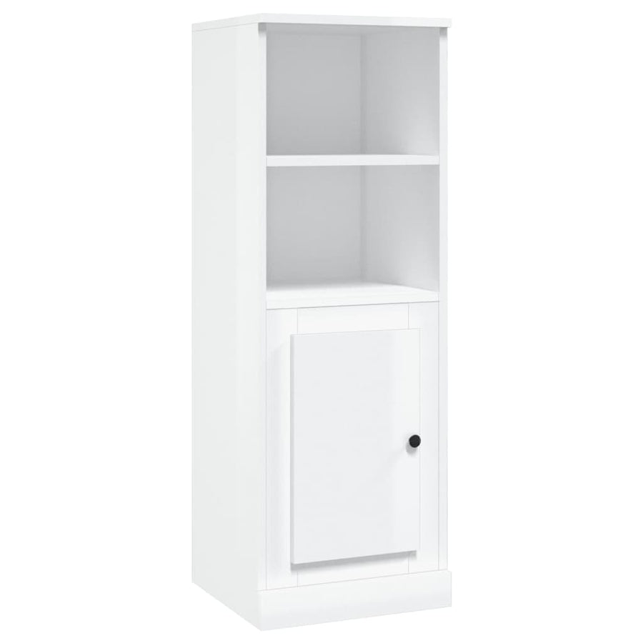 Hoge Kast 36X35,5X103,5 Cm Bewerkt Hout Hoogglans Wit