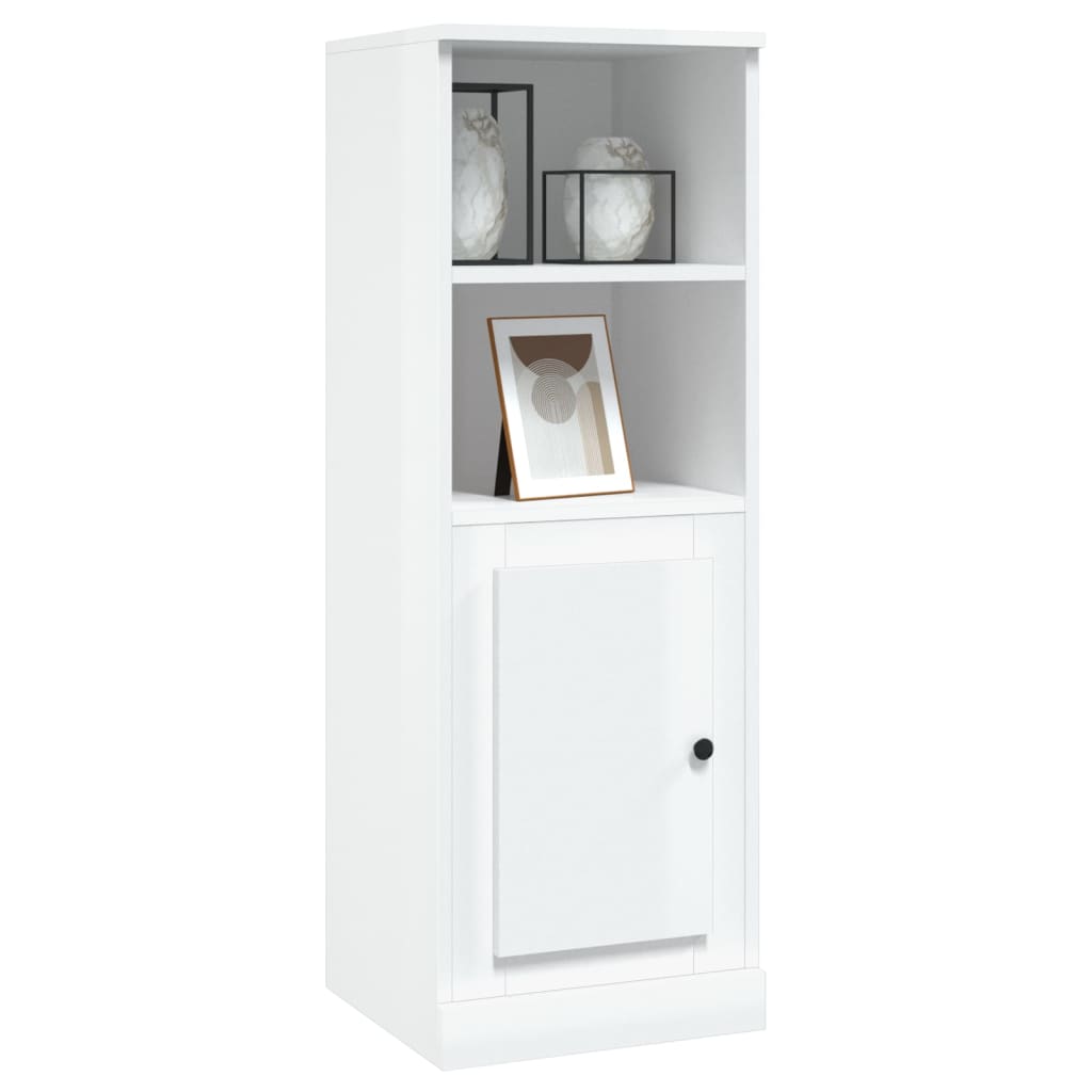Hoge Kast 36X35,5X103,5 Cm Bewerkt Hout Hoogglans Wit
