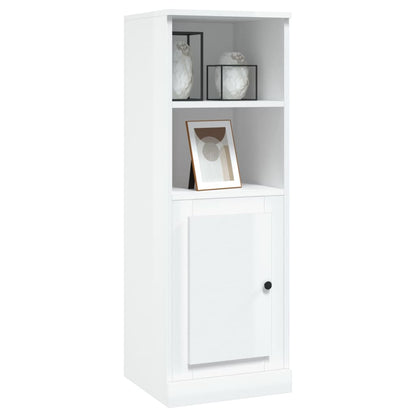 Hoge Kast 36X35,5X103,5 Cm Bewerkt Hout Hoogglans Wit