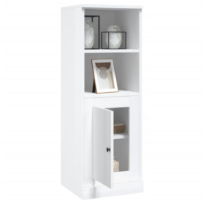 Hoge Kast 36X35,5X103,5 Cm Bewerkt Hout Hoogglans Wit