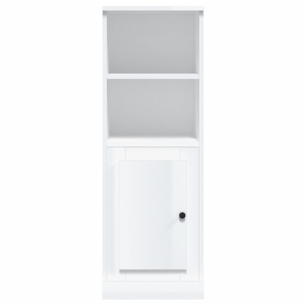 Hoge Kast 36X35,5X103,5 Cm Bewerkt Hout Hoogglans Wit