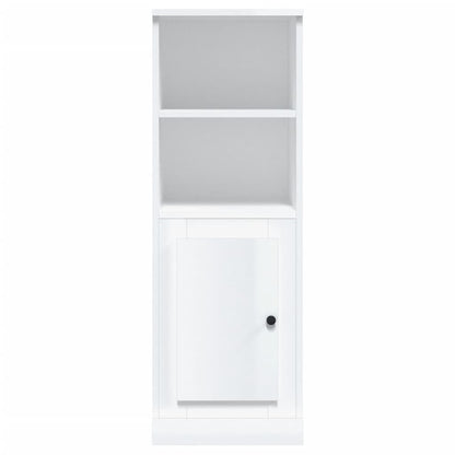 Hoge Kast 36X35,5X103,5 Cm Bewerkt Hout Hoogglans Wit