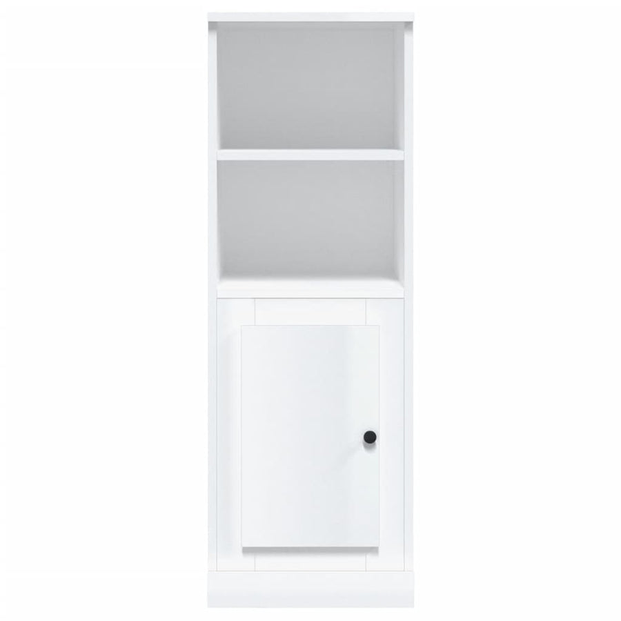 Hoge Kast 36X35,5X103,5 Cm Bewerkt Hout Hoogglans Wit