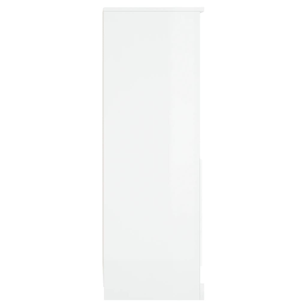Hoge Kast 36X35,5X103,5 Cm Bewerkt Hout Hoogglans Wit