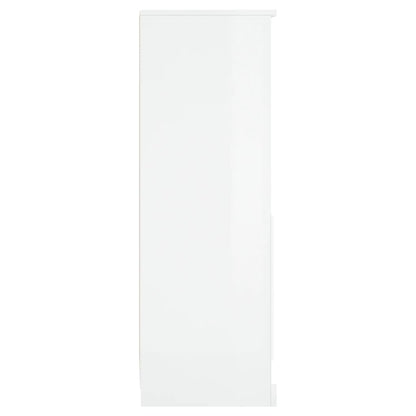 Hoge Kast 36X35,5X103,5 Cm Bewerkt Hout Hoogglans Wit