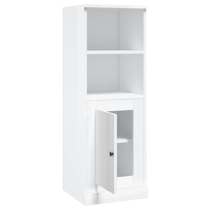 Hoge Kast 36X35,5X103,5 Cm Bewerkt Hout Hoogglans Wit