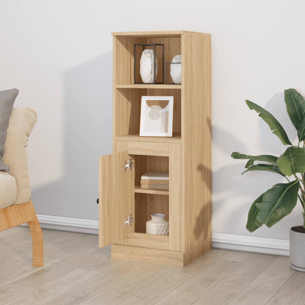 Hoge Kast 36X35,5X103,5 Cm Bewerkt Hout Sonoma Eikenkleurig