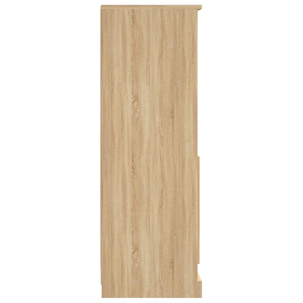Hoge Kast 36X35,5X103,5 Cm Bewerkt Hout Sonoma Eikenkleurig