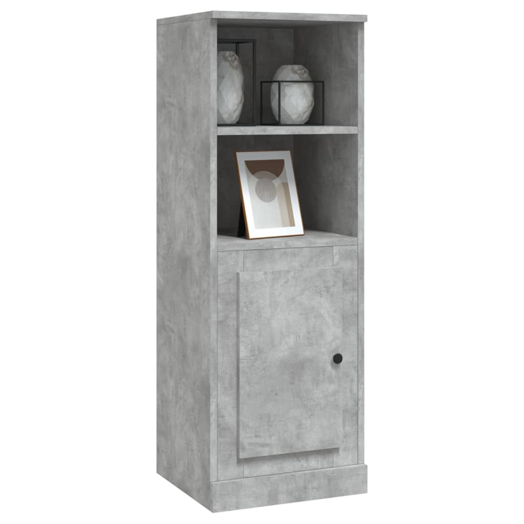 Hoge Kast 36X35,5X103,5 Cm Bewerkt Hout Betongrijs