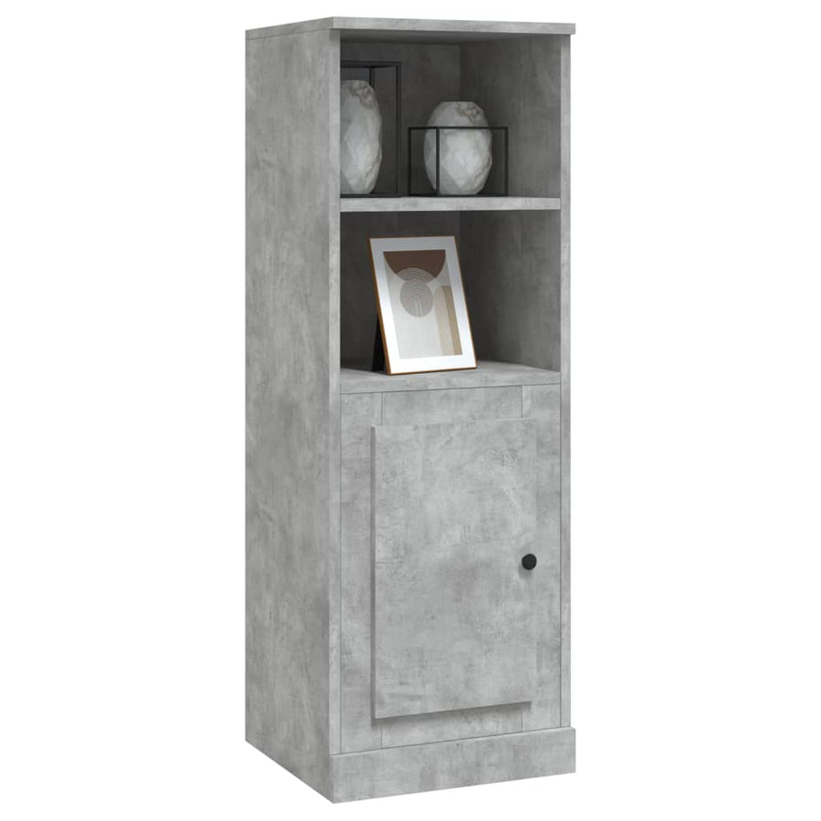 Hoge Kast 36X35,5X103,5 Cm Bewerkt Hout Betongrijs