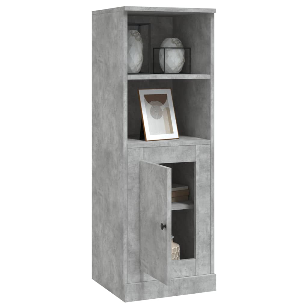 Hoge Kast 36X35,5X103,5 Cm Bewerkt Hout Betongrijs