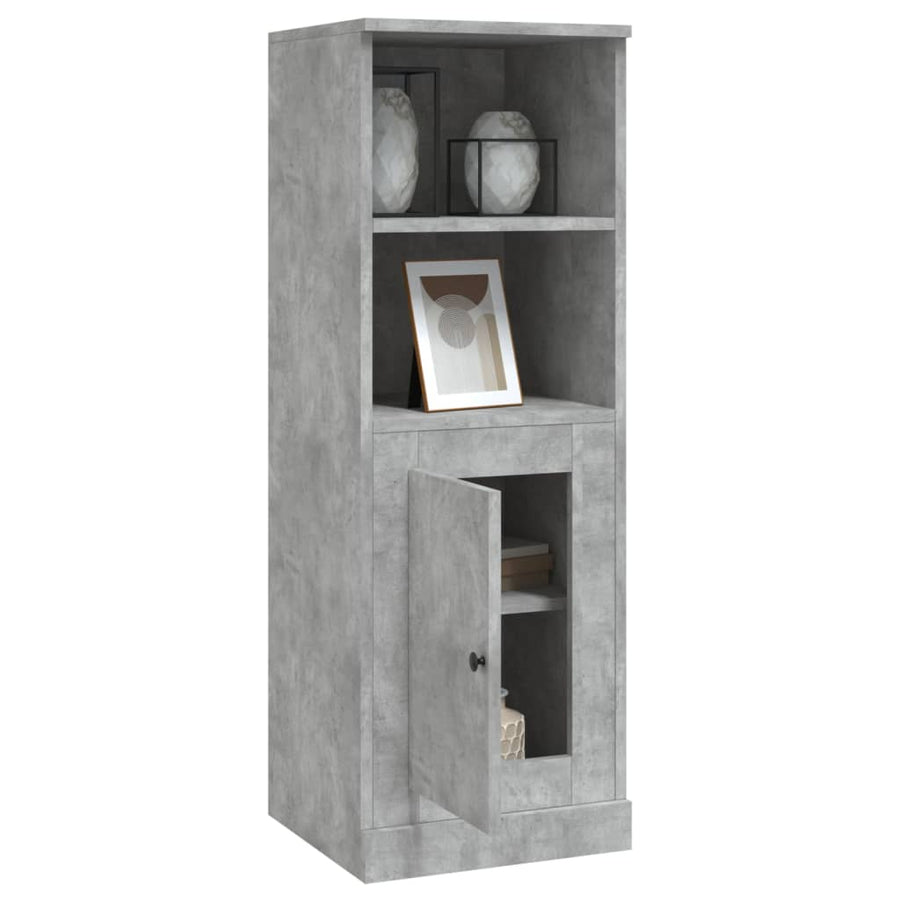 Hoge Kast 36X35,5X103,5 Cm Bewerkt Hout Betongrijs
