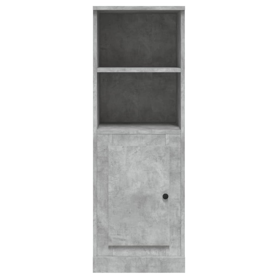 Hoge Kast 36X35,5X103,5 Cm Bewerkt Hout Betongrijs