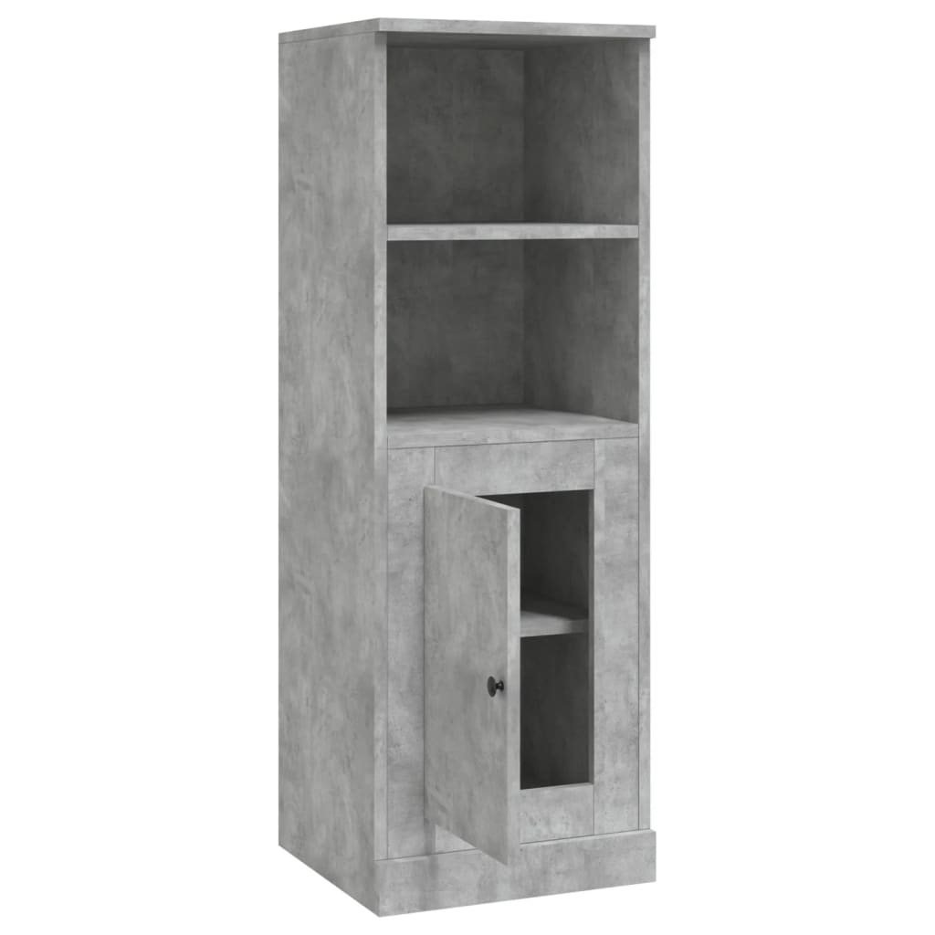 Hoge Kast 36X35,5X103,5 Cm Bewerkt Hout Betongrijs