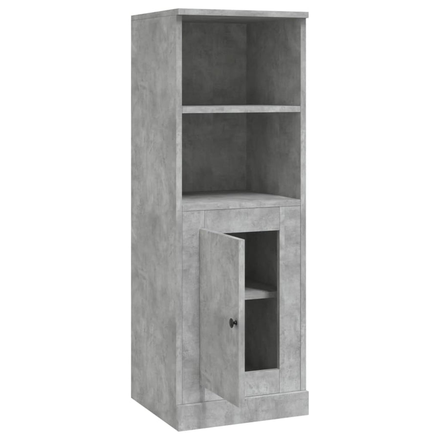 Hoge Kast 36X35,5X103,5 Cm Bewerkt Hout Betongrijs
