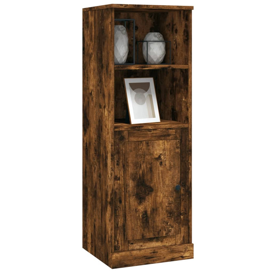 Hoge Kast 36X35,5X103,5 Cm Bewerkt Hout Gerookt Eikenkleurig